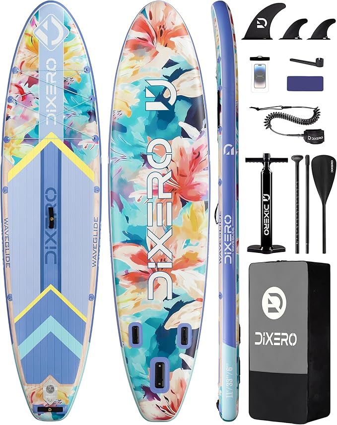 Inflatable Stand Up Paddle Board with SUP Accessories, Anti-Slip EVA Deck, 11'*33" Inflatable Paddle Boards for Adults & Youth of All Skill Levels