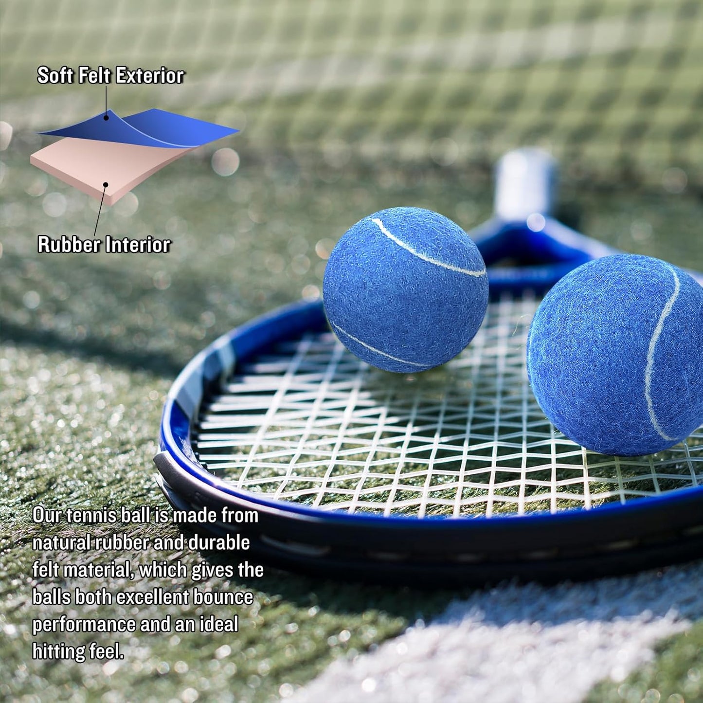 30 Pack Tennis Balls, Training Tennis Balls, Pet Dog Playing Balls, Practice Tennis Balls with Mesh Bag for Transport and Beginner Training