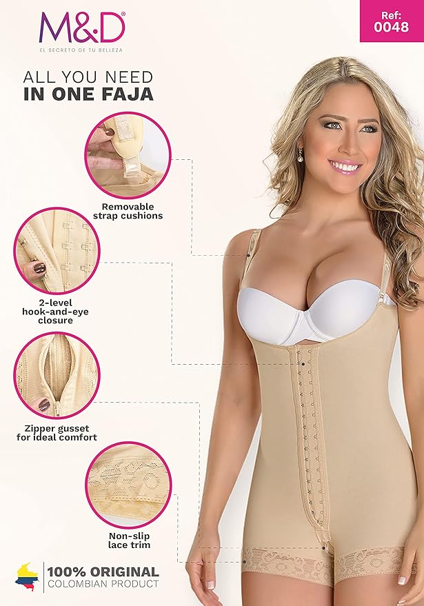 M&D Fajas Colombianas Postparto Reductoras y Moldeadoras Strapless Colombian Postpartum Girdles Butt Lift for Women