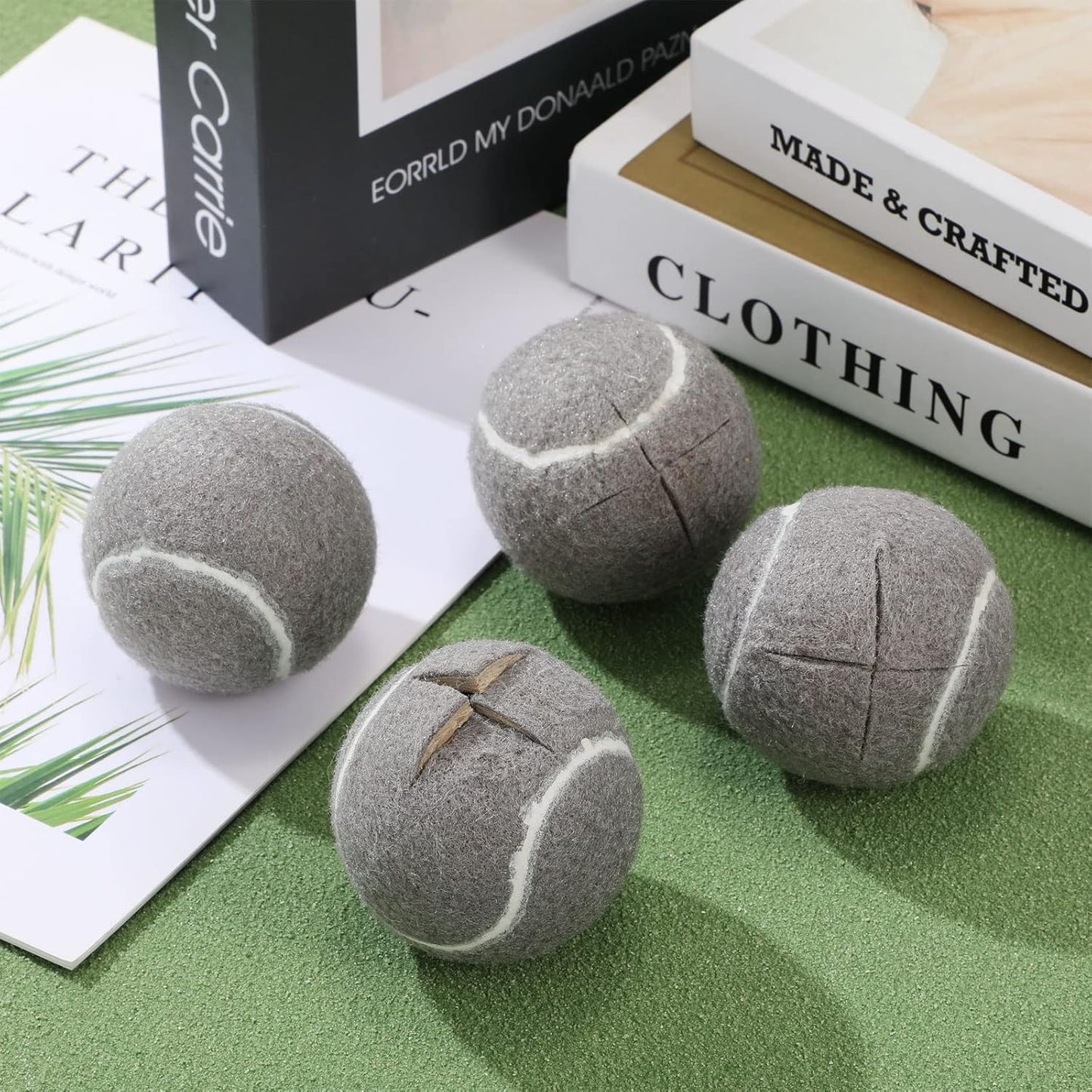 Macarrie 16 Pieces Precut Tennis Balls for Chairs Tennis Ball Chairs Foot Covers for Furniture Leg for Classroom Floor Protection Chair Desk Legs Coverings(Gray,6.3 cm)