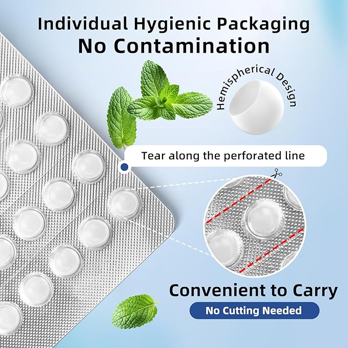 RAZOKO Orthodontic Wax for Braces Wax Dots 90 Individual Hygienic Packaging Dental Wax Mint