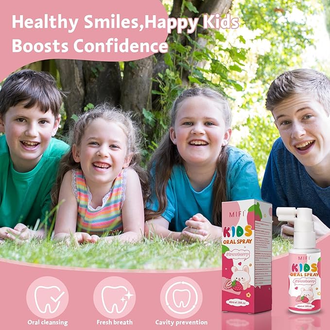 PEGO Kids Oral Spray - Fresh Breath for Children & Toddlers, Fruit-Flavored Oral Care Spray, Easy to Use, Perfect for Home & Travel for Baby's Daily Oral Care (1Pack, Strawberry)