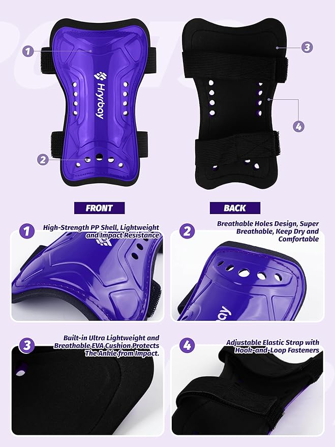 Kids Soccer Shin Guards and Socks Toddler Soccer Shin Pads Protective Defender Gear for 3-15 Years Old Youth Boys Girls