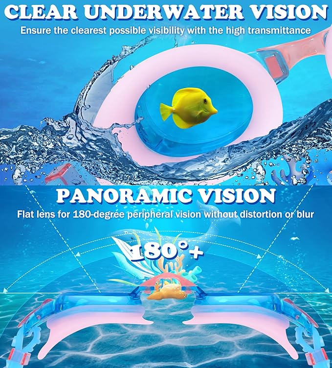 Aegend 2 Pack Kids Goggles, Swimming Goggles for Kids Age 4-16 Boys and Girls Youth, Anti-Fog Waterproof Anti-UV Pool Goggles