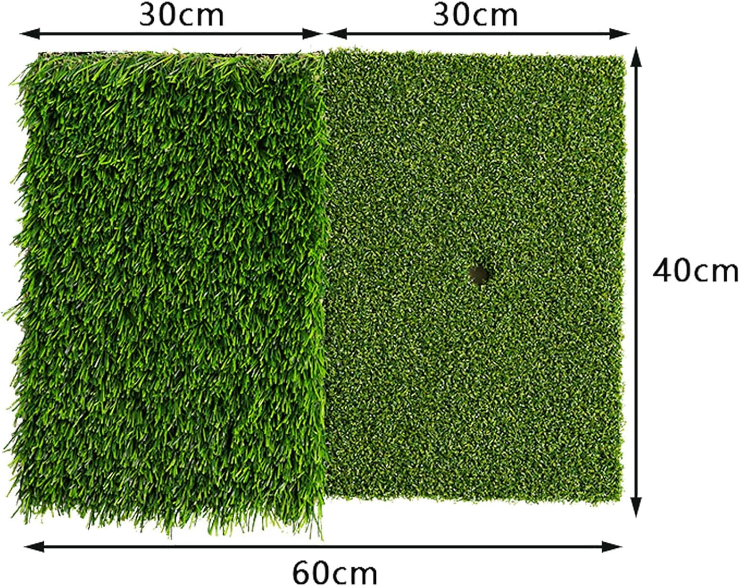 Aislor Golf 2-in-1 Double Grass Folding Strike Pad - Double Grass Pattern Design, Indoor and Outdoor Multi Functional Training Mat