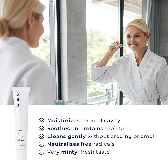 PerioSciences AO ProToothpaste Hydrating with Nano Hydroxyapatite, Remineralizing, 3 fl oz / 90ml