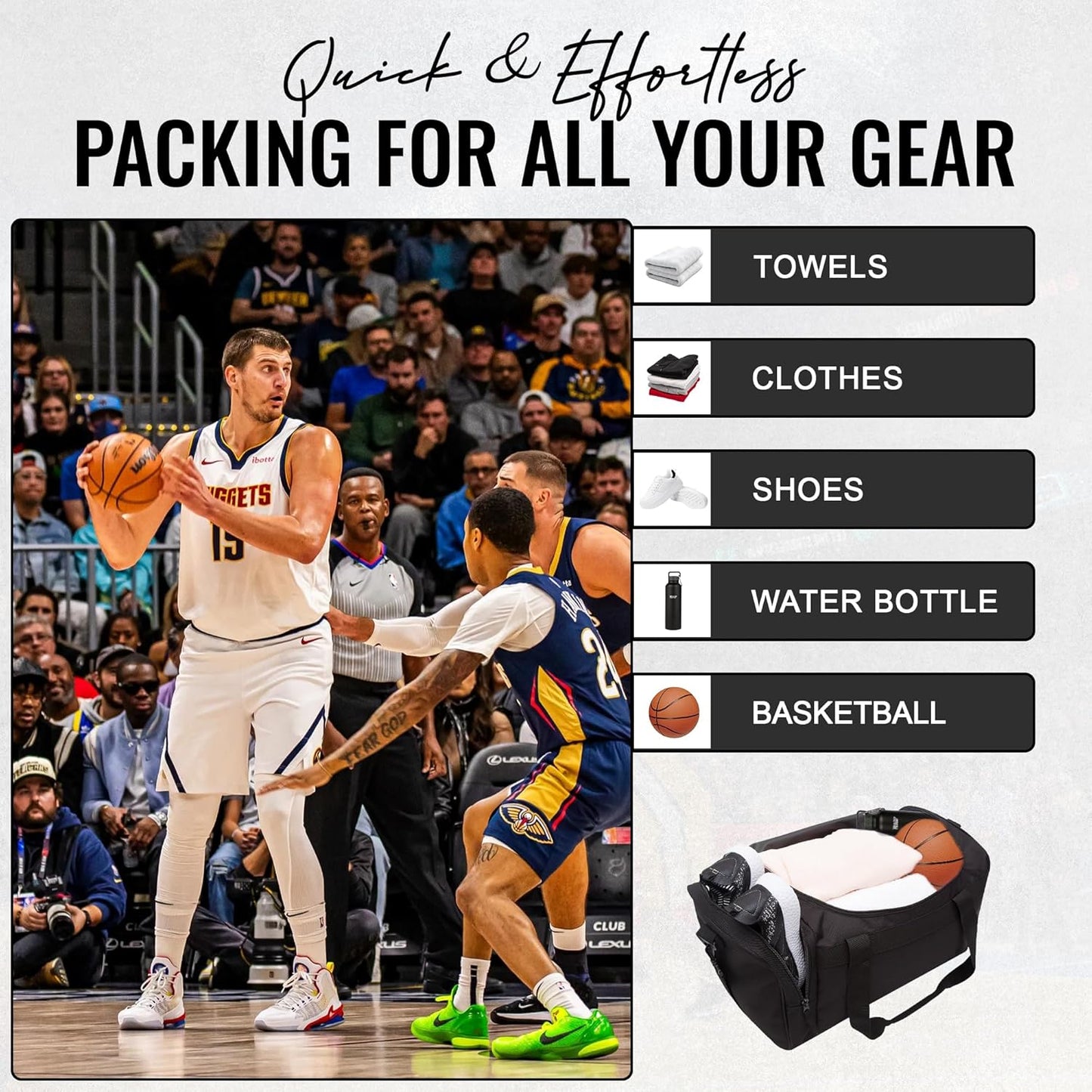 Jetstream Heavy Duty Multi Pocket Durable Sports Gym Equipment Travel Duffel Bag