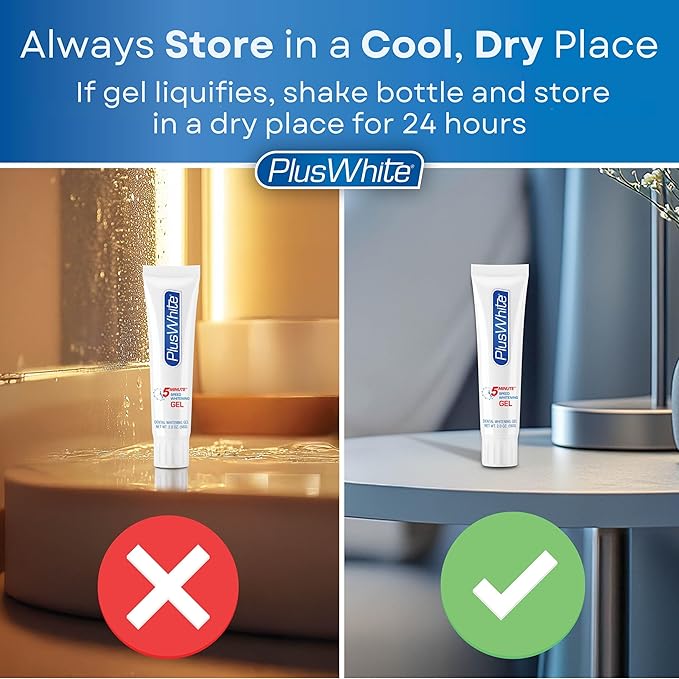 Plus White Speed Whitening Gel - Works in 5 Minutes - Professional Teeth Whitening w/Dentist Approved Ingredient (Pack of 3)