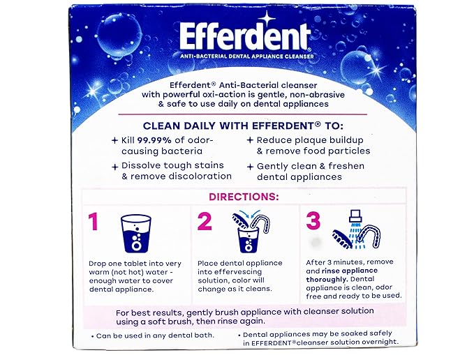 Efferdent Denture Cleanser Tablets 44 Count (Pack of 5)