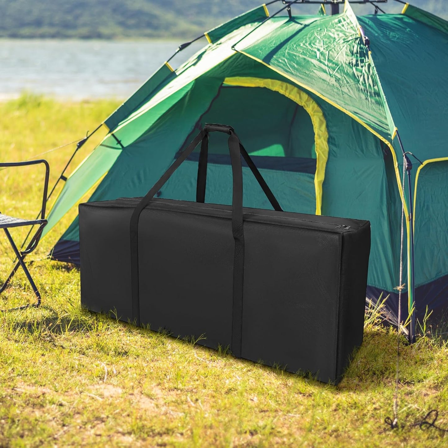 47" Sports Duffle Bag, 197L Extra Large Travel Duffel Luggage Bag with Upgrade 2-way Lockable Zippers, Durable & Water Resistant