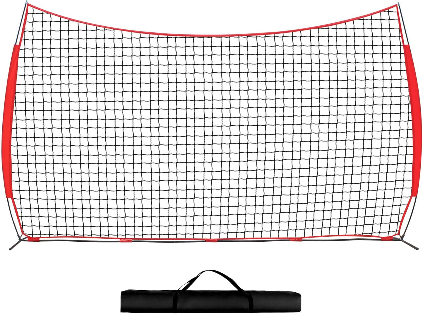 7x7ft/12x9ft/16x10ft/20x10ft Barricade Backstop Net, Sports Barrier Net, Multi-Sport Net with Carry Bag, Protective Screen for Practice- Baseball, Softball, Lacrosse, Soccer, Basketball, Tennis