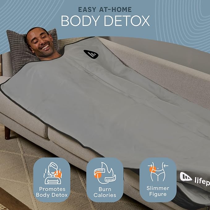 LifePro RejuvaWrap Infrared Sauna Blanket for Detox & Relaxation – Available in 5 Colors & 3 Models – Portable Far Infrared at Home Sauna for Muscle Relief, Circulation & Recovery – 9 Heat Levels