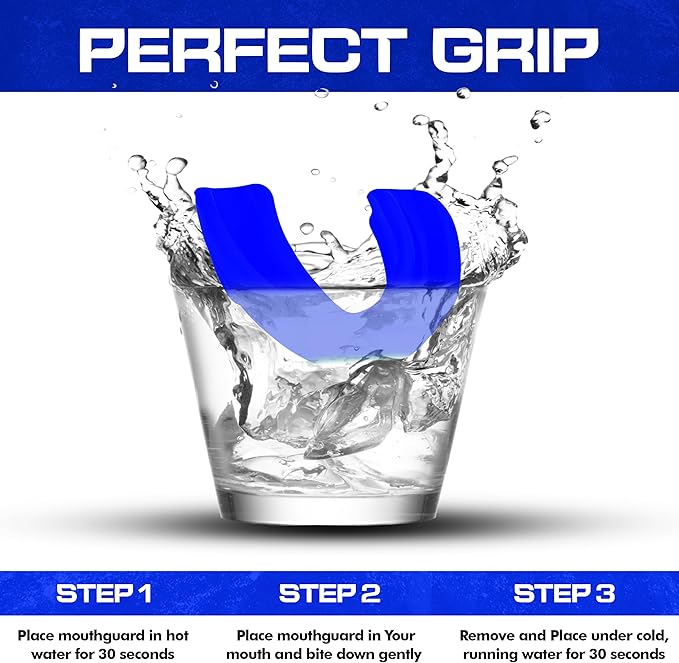 Sports Mouth Guard for Kids,Youth,Boys,Girls,Child Teen Mouthguard with Case (BPA Free) for Boxing, Martial Arts,MMA Karate,Lacrosse,Football,Soccer and All Contact Sports (Royal Blue)