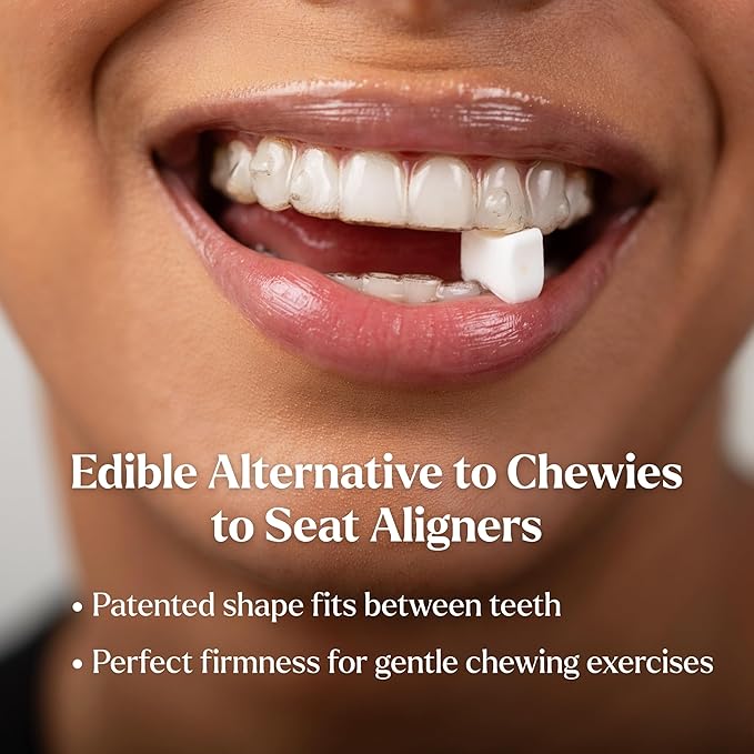 Movemints Clear Aligner Mints - Patented, Edible Alternative to Chewies - Freshen Breath and Improve Dry Mouth with Xylitol - Orange (7 Pack)