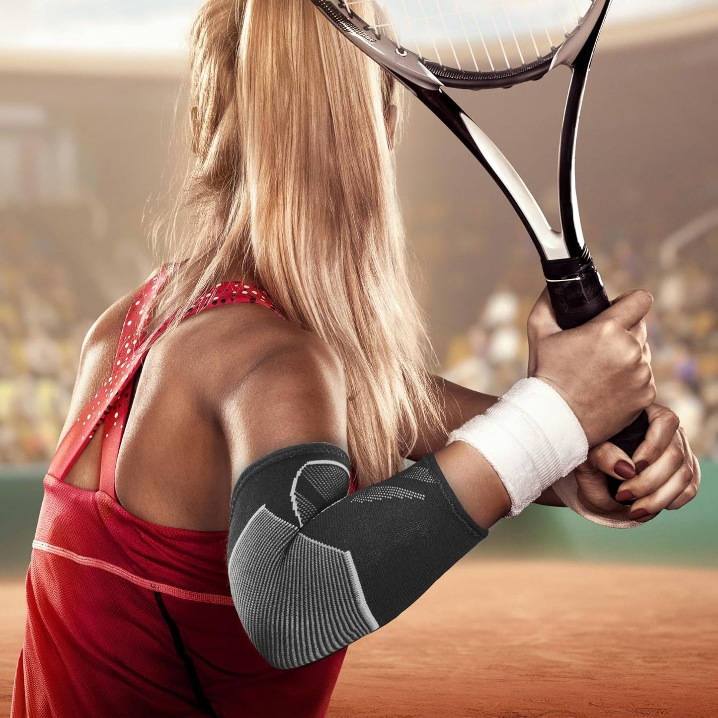 Arm Supports Sleeve(1 Pair)，Tennis Elbow Braces for Tendonitis and Tennis Elbow，Arm Supports golfer elbow support relief for women & men