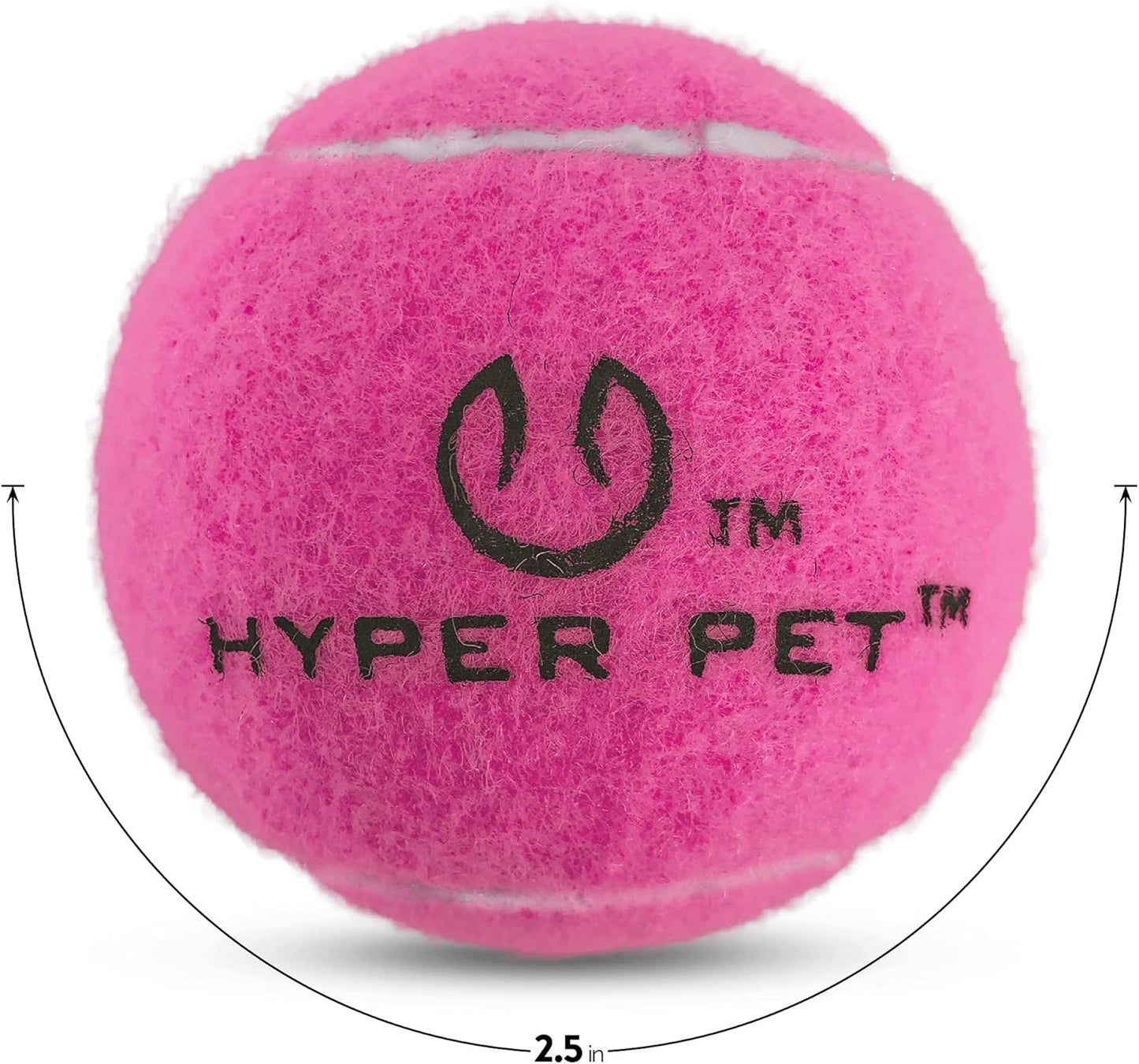 Hyper Pet Tennis Balls for Dogs (Safe Dog Tennis Ball for Exercise and Training, Interactive Toys work with Hyper Pet K9 Kannon K2 Launcher - 4 Pack 2.5" Pink