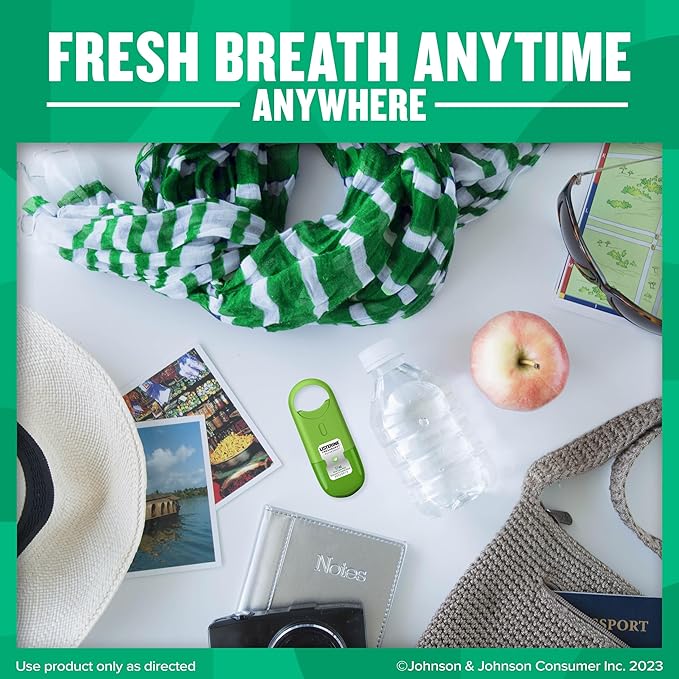 Listerine Freshburst Pocketmist Fresh Breath Oral Care Mist, Non-Aerosol Sugar-Free Minty Breath Refresher Spray to Kill 99% of Bad Breath Germs, Portable, Spearmint Flavor, 6 x 7.7 mL