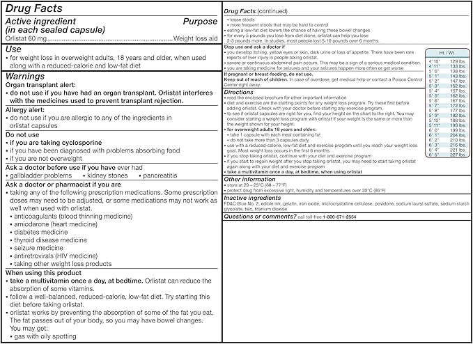 alli Diet Weight Loss Supplement Pills, Orlistat 60mg Capsules Starter Pack, Non prescription weight loss aid, 60 count(Pack of 1)