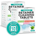 Retainer & Mouth Guard Cleaner Tablets - Mint Flavor Retainer Cleaner Tablets & Invisalign Cleaner - Denture Cleaning Tablets, Denture Cleaner, Aligners, Night Guard, Mouthguard Cleaners - 300 Count