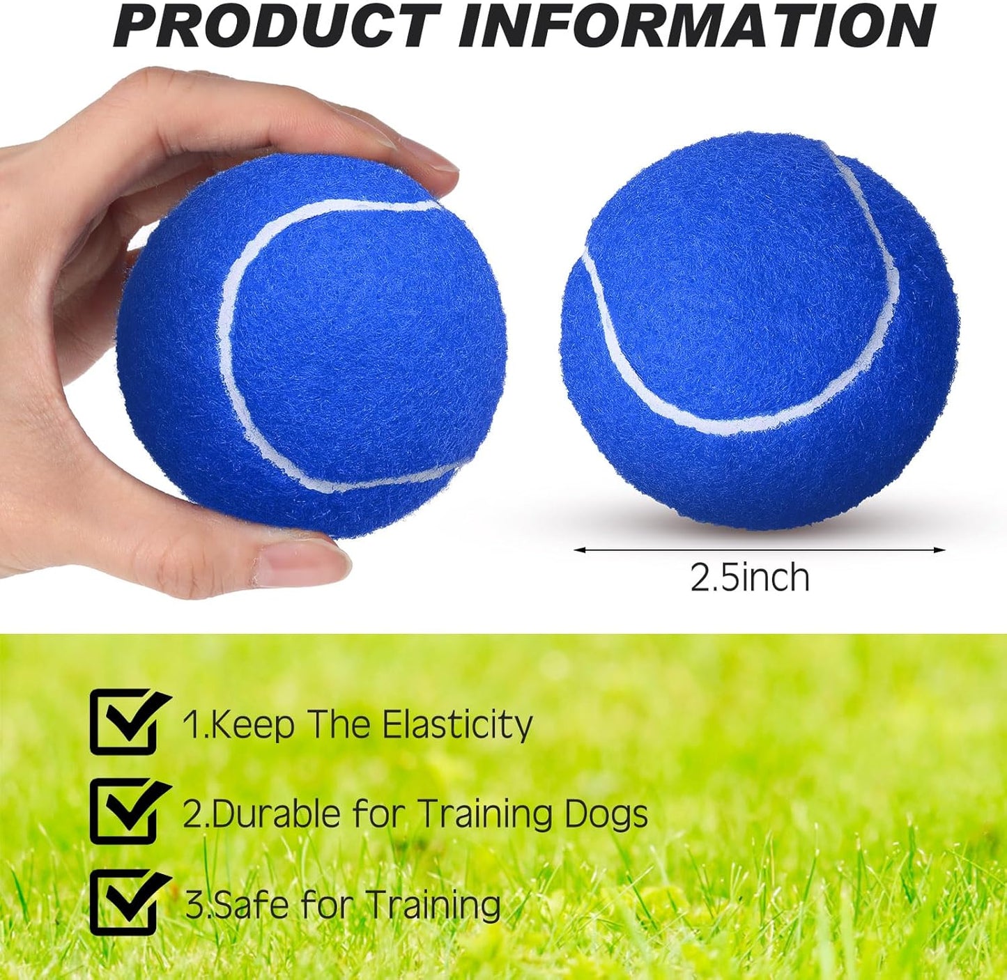 Jenaai 48 Pcs Colored Tennis Balls Bulk 2.5 Inch Standard Pressure, Practice Training Tennis Balls Dogs Playing Supplies for Player Beginner Youth Training Pet, 6 Colors