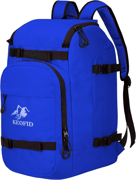 KEOFID 50L Ski Boot Bag Backpack, Waterproof Ski Bag, Travel Backpack for Ski Helmet, Snowboard