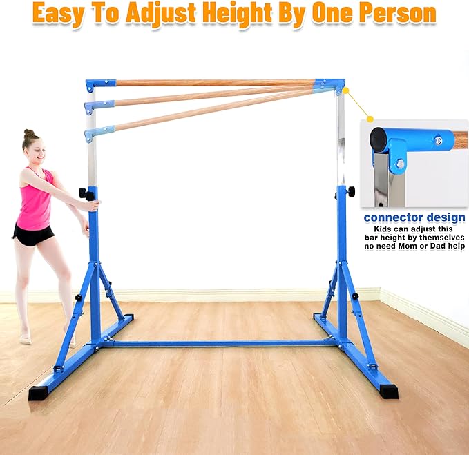 4FT/5FT Gymnastic Bar Set Gymnastics Horizontal Bar Gymnastics Kip Bar for Kids Home Use