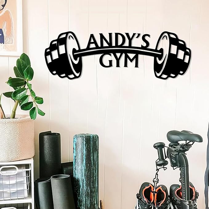 Luxury Personalized Gym Metal Sign, Custom Home Gym Sign, Home Gym Decorations, Gifts for Fitness Lovers, Workout Room Decor, Gym Signs for Home Gym, Christmas Gifts 5