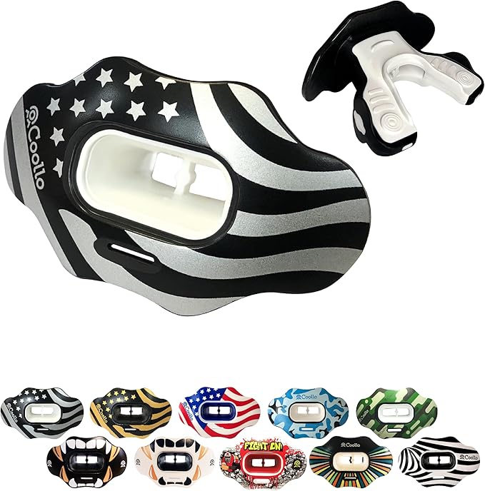 Football Mouth Guard Lip Guard MAXX/Might Football and High Impact Sports Lip Protector for Adults & Youth (Strap Included)