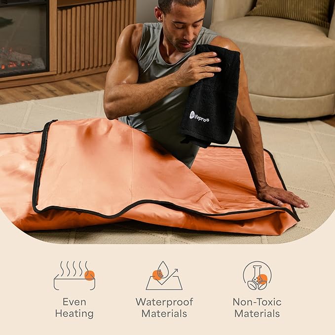LifePro RejuvaWrap Infrared Sauna Blanket for Detox & Relaxation – Available in 5 Colors & 3 Models – Portable Far Infrared at Home Sauna for Muscle Relief, Circulation & Recovery – 9 Heat Levels