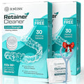 Weiss Naturals Retainer Cleaner Tablets, Invisalign Cleaner, Remove Stains, Odors & Plaque, PERSULFATE FREE Night Guard & Denture Cleaner 2-Month Supply, 60 Mint Scented Tablets