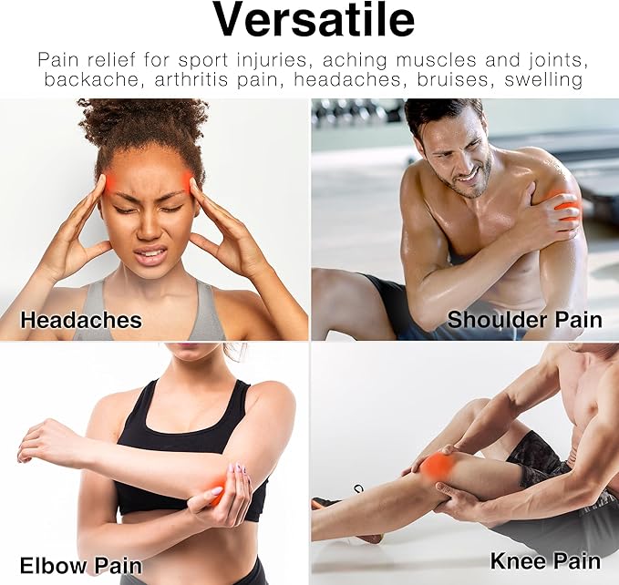 LotFancy Gel Ice Packs, 2pc Reusable Hot Cold Pack for Therapy, Heating Cooling Gel Pad, Pain Relief for Face, Head, TMJ, Wisdom Teeth, Oral Facial Surgery, Sport Injuries, Migraine, Muscle Joint