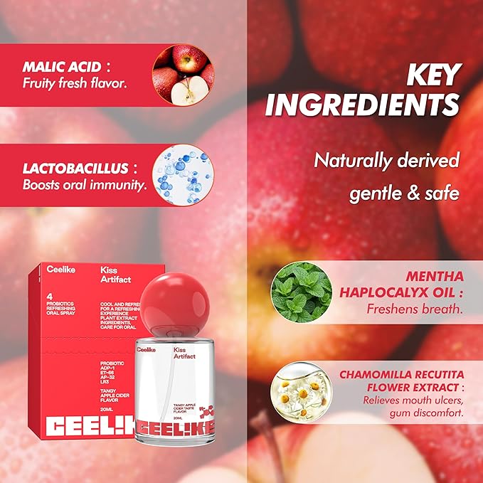 Oral Spray – Fresh Breath, Dual Cooling Experience & Convenient On-The-Go Design – Perfect for Freshening Breath Anywhere, Anytime (Apple Cider, 2 Count)