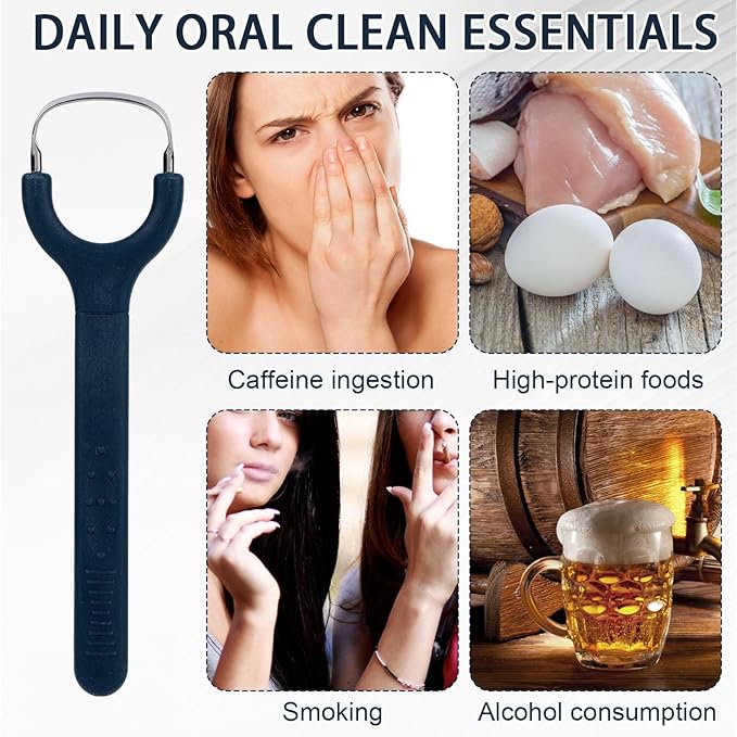 5pcs Colorful Tongue Scraper, Portable Tongue Cleaner with Ergonomic Handle Stainless Steel & Plastic Tongue Scraper for Adults Kids (5 Colors)