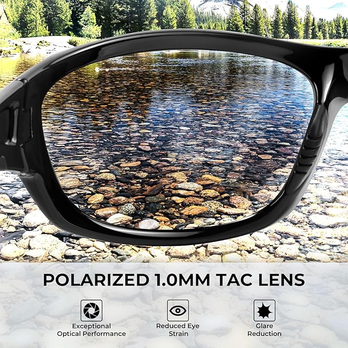 KastKing Hiwassee Polarized Sport Sunglasses for Men and Women, Wrap Sunglasses for Fishing Cycling and Running,UV Protection