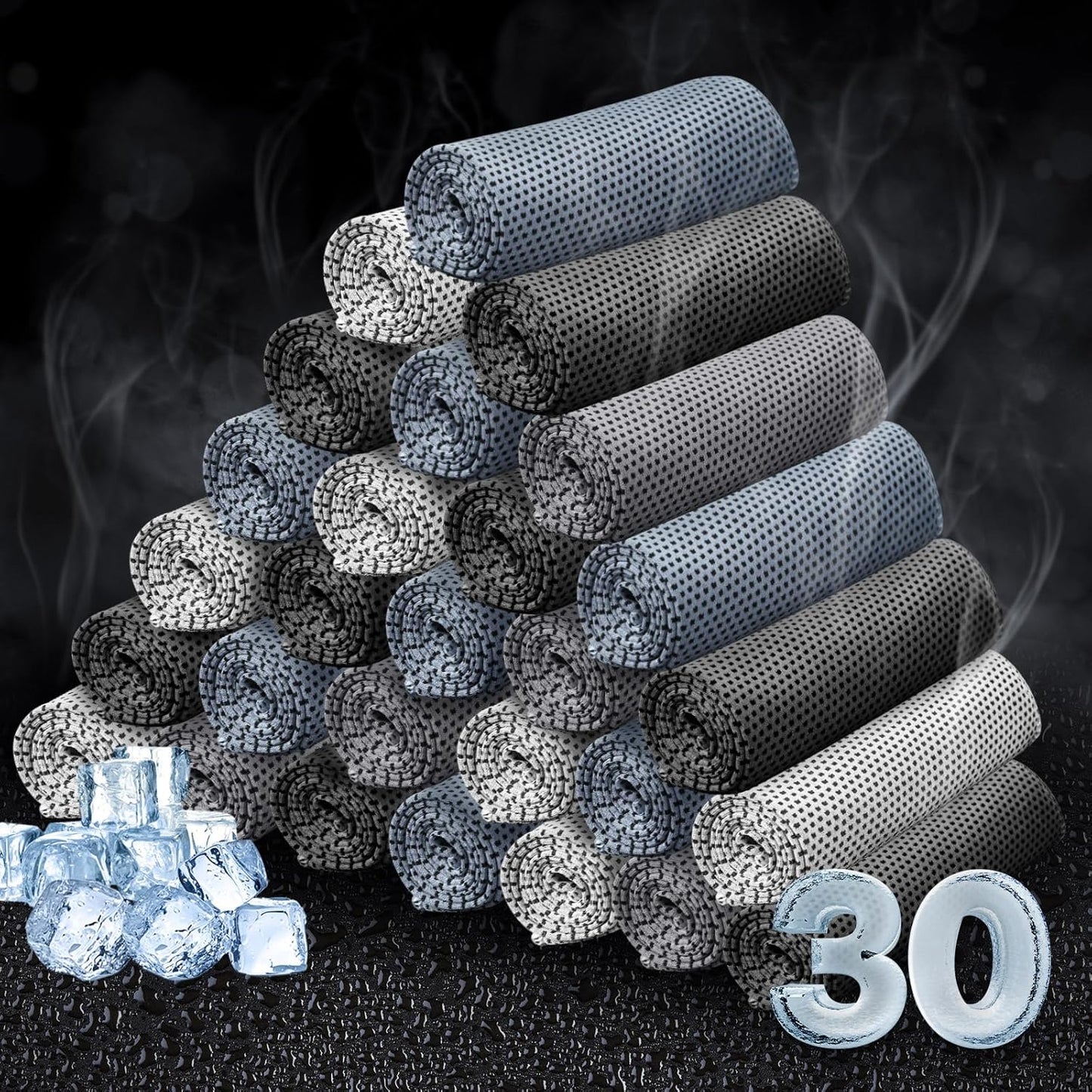 Honoson Cooling Towel Bulk - Neck & Face Cool Chilly Towels Microfiber Breathable Sport Sweat Rag for Gym, Yoga, Travel, Camping, Running, Outdoor