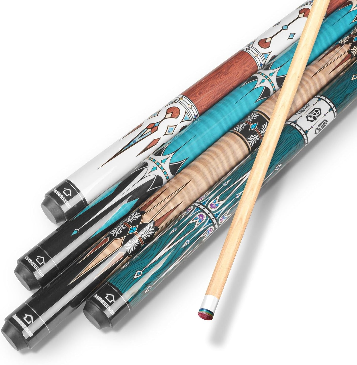 HomeSeason Pool Cue Stick 57" Billiard Cue Sticks Professional Low Deflection Pool Sticks