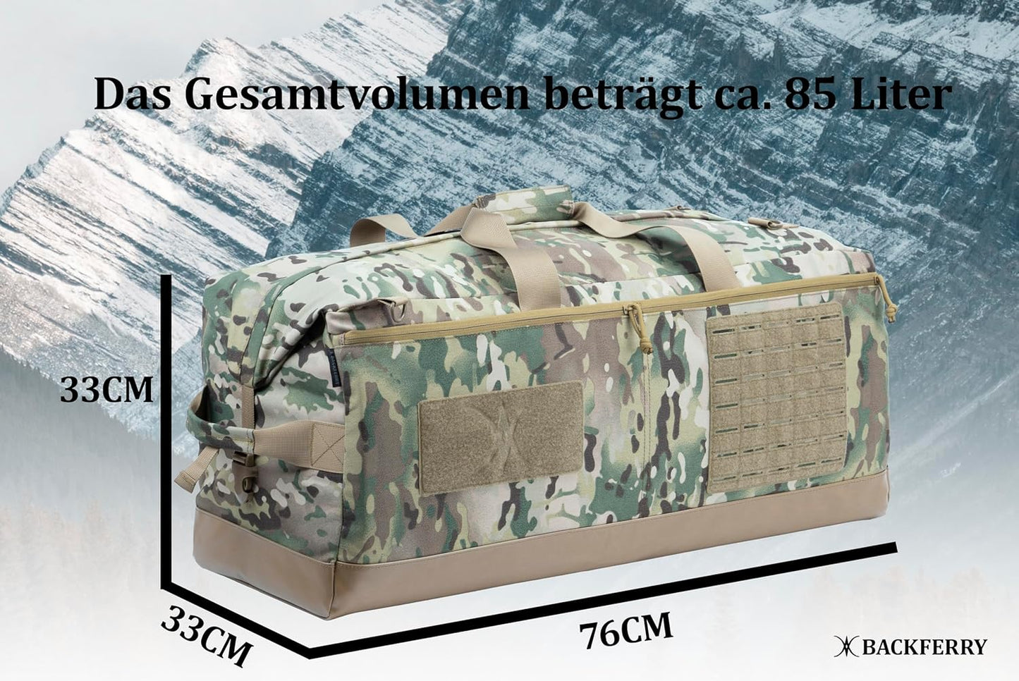 Large Military Tactical Duffle Bag Duffel Backpack for Special Work,Sports,Traveling,Camping 85L