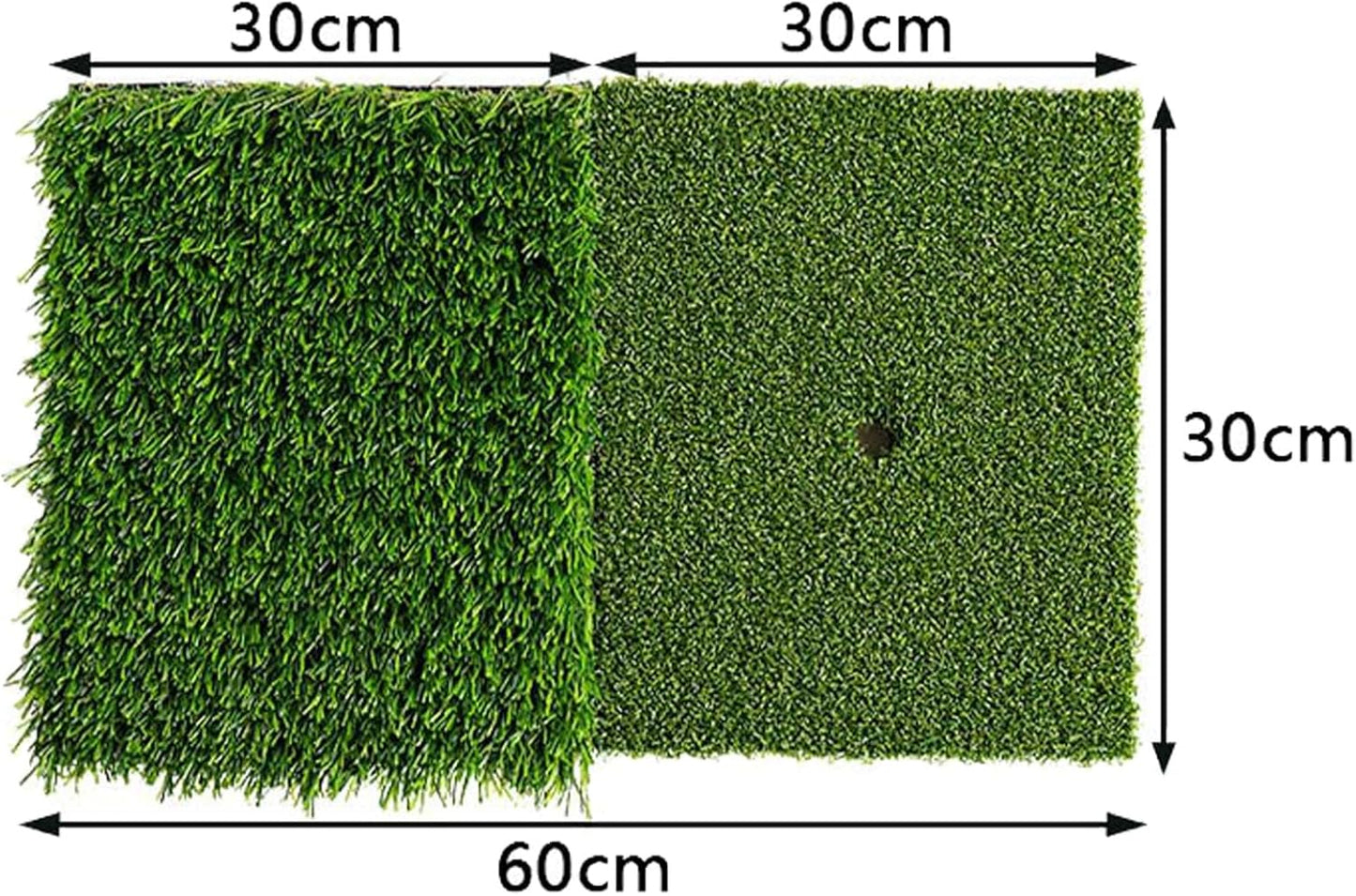 Aislor Golf 2-in-1 Double Grass Folding Strike Pad - Double Grass Pattern Design, Indoor and Outdoor Multi Functional Training Mat