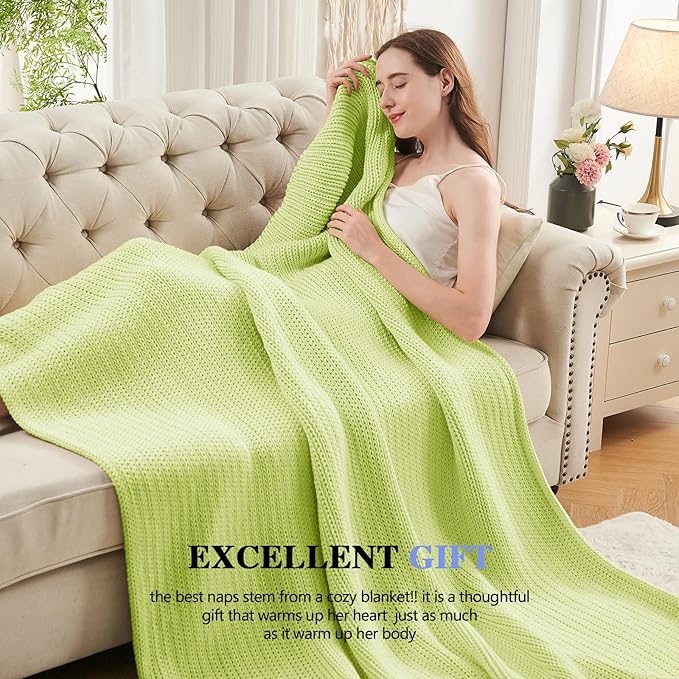 L'AGRATY Knitted Weighted Blanket - 60"x80" 15lbs Cooling Chunky Knit Heavy Blanket for Adults Braided Crochet Throw Thick Cable Yarn Knit Decorative No Beads Evenly Weighted Machine Washable