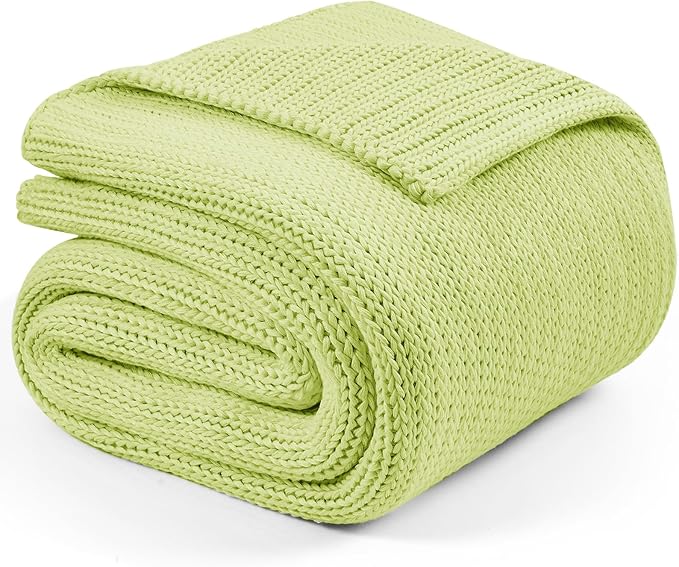L'AGRATY Knitted Weighted Blanket - 60"x80" 15lbs Cooling Chunky Knit Heavy Blanket for Adults Braided Crochet Throw Thick Cable Yarn Knit Decorative No Beads Evenly Weighted Machine Washable