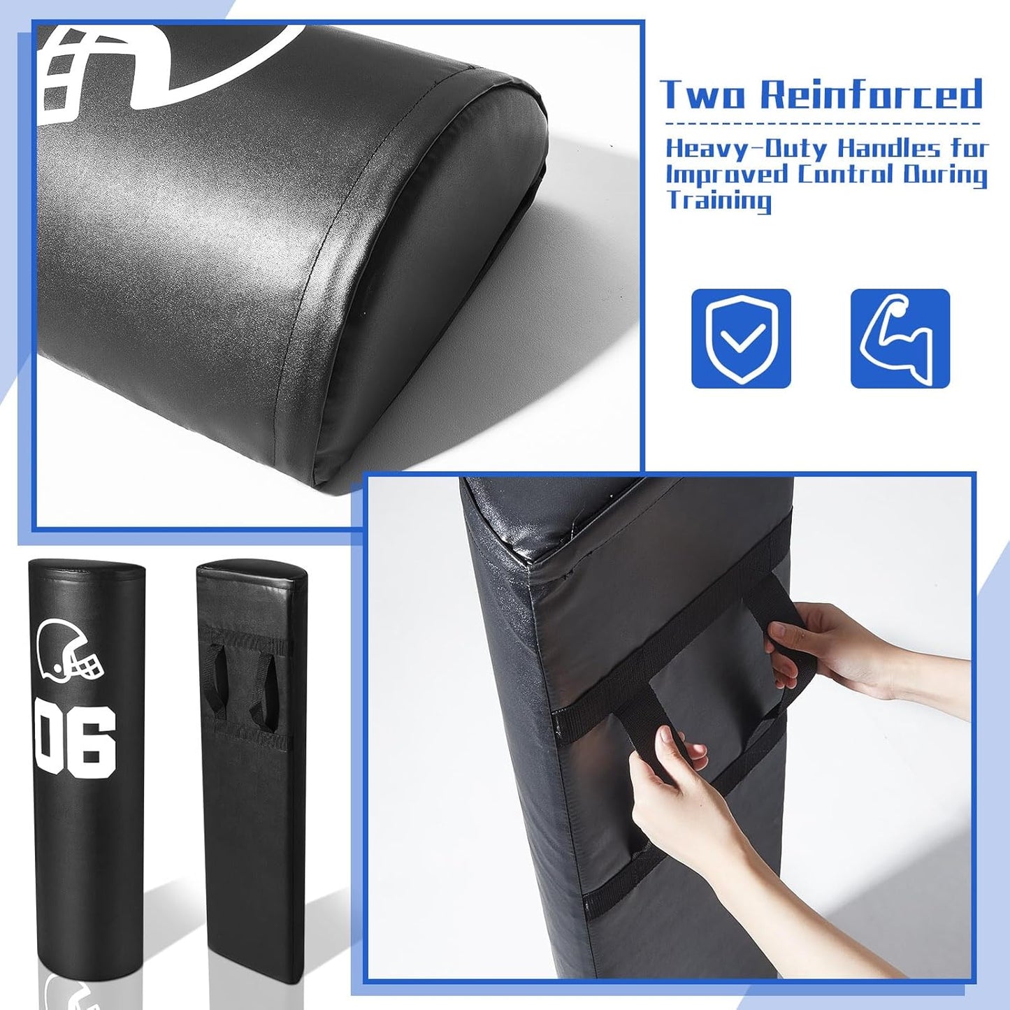 Leyndo 2/4 Pcs Athletic Agility Dummy Step Over Dummy with Heavy Duty Handles Training Dummy Football Equipment for Footwork Drills Sports Training