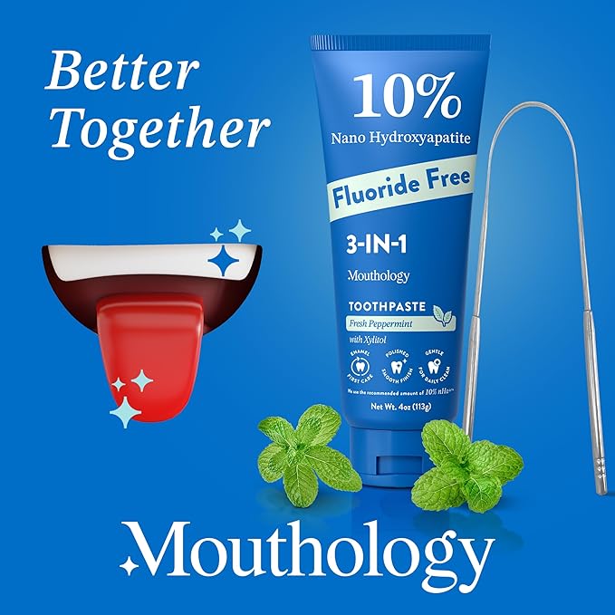 Mouthology Tongue Scraper (2 Pack), Reduce Bad Breath (Travel Cases Included), Stainless Steel Tongue Cleaners, Metal Tongue Scraper, Tongue Scraper for Adults - Fresher Breath in Seconds