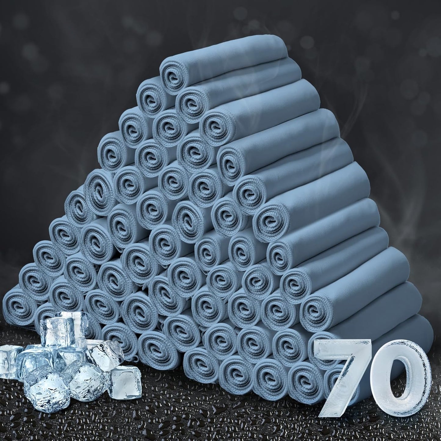 Honoson Cooling Towel Bulk - Neck & Face Cool Chilly Towels Microfiber Breathable Sport Sweat Rag for Gym, Yoga, Travel, Camping, Running, Outdoor