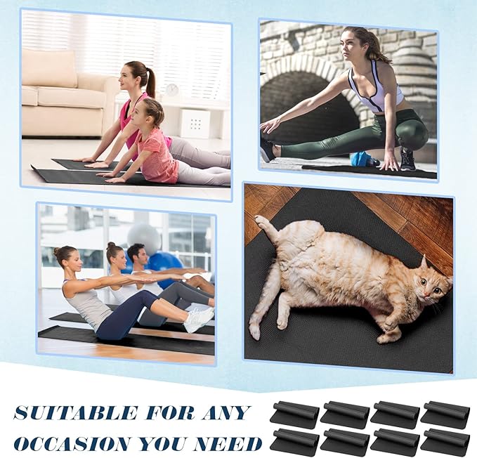 10 Pack Yoga Mats Bulk, 68'' x 24'' x 4mm Thick Yoga Mats for Kids and Adult Gym Mats Bundle Latex Free Exercise Mats with Non Slip Texture for Outdoor Yoga, Pilates or Workout