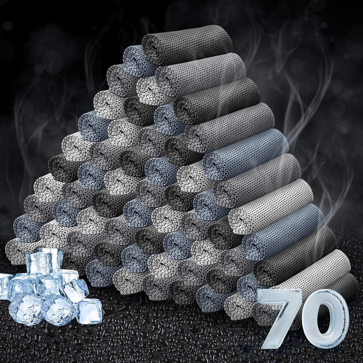 Honoson Cooling Towel Bulk - Neck & Face Cool Chilly Towels Microfiber Breathable Sport Sweat Rag for Gym, Yoga, Travel, Camping, Running, Outdoor