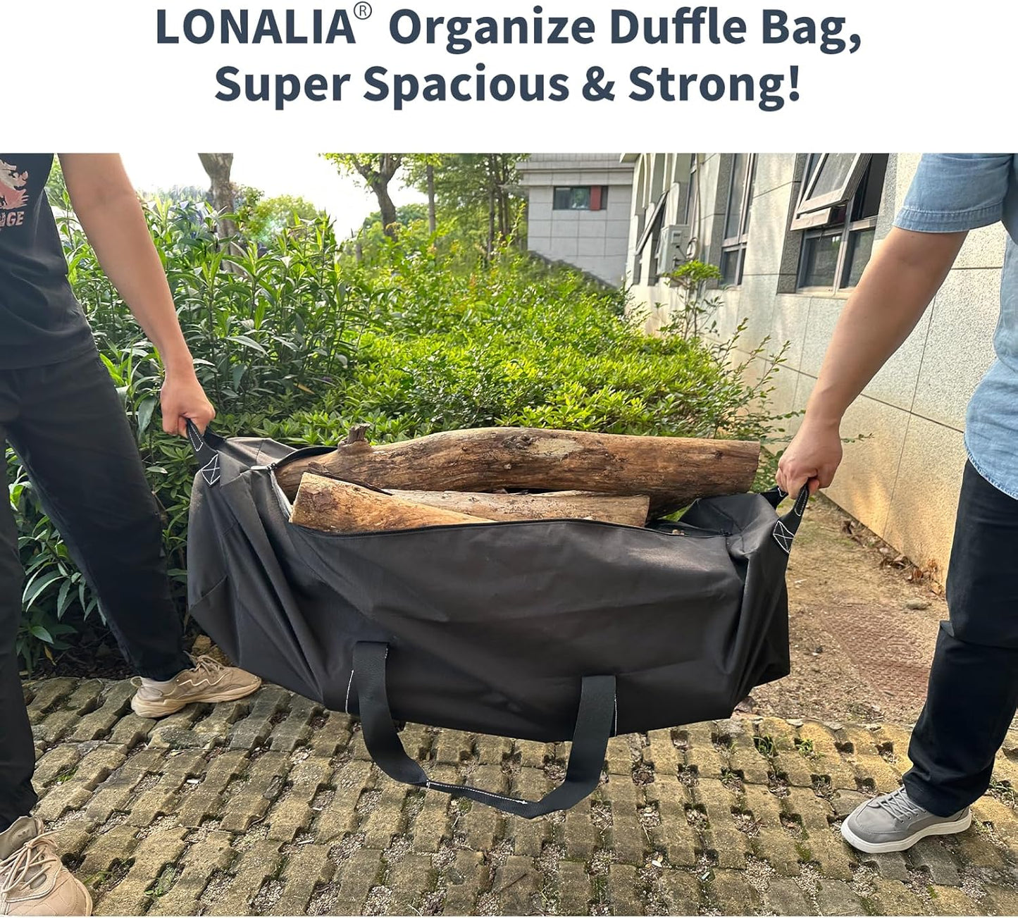 52 Inch Large Duffle Bag for Travel Camping - 180L Extra Large Heavy Duty Duffel Bag, Sport Equipment Storage Bag with 2 Sides Handles-Black