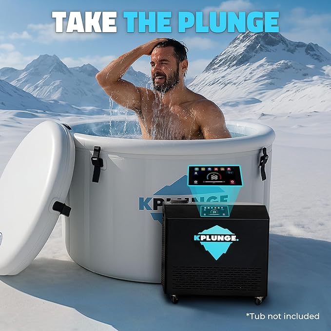 All-In-One Cold Plunge Chiller for Ice Bath | Gale Series 1 HP Water Chiller and Heater with WiFi, App and Touch Control, Ozone, Water Filter, Chiller for Indoor/Outdoor Use - Black