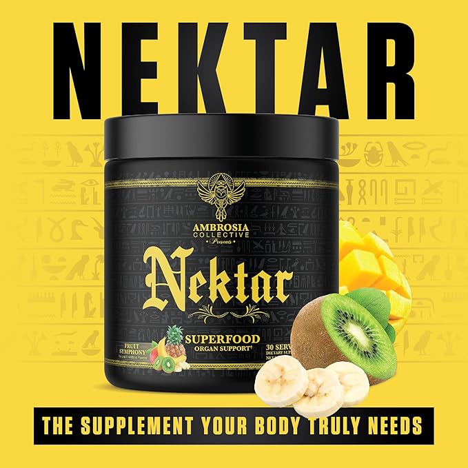 Ambrosia Nektar - Superfood Powder | Complete Health Supplement | 30 Servings (Fruit Symphony)