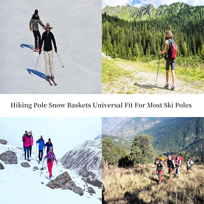 6pcs Walking Stick Tips, Replacement Rubber Tips for Walking Sticks, Trekking Pole Tips Baskets Hiking Pole Tips Feet Shock Absorption Rubber Cane Tips 11mm Diameter Survival Hiking Stick Accessories