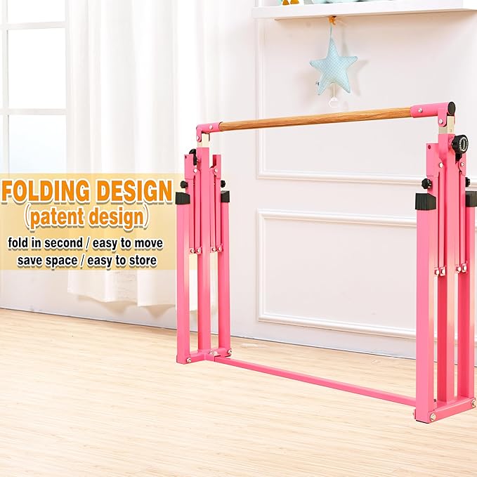 4FT/5FT Gymnastic Bar Set Gymnastics Horizontal Bar Gymnastics Kip Bar for Kids Home Use